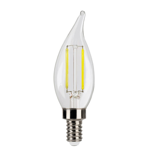 Halco 3CA11-CL-FLED4-950-E12-D LED Filament CA11 Lamp Candelabra E12 Base 5000K 3.3W 300Lm Clear 90 CRI 120V Dimmable (82599)