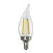 Halco 9CA11-CL-FLED4-930-E12-D LED Filament CA11 Lamp Candelabra E12 Base 3000K 8.8W 800Lm Clear 90 CRI 120V Dimmable (82610)