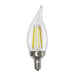 Halco 9CA11-CL-FLED4-950-E12-D LED Filament CA11 Lamp Candelabra E12 Base 5000K 8.8W 800Lm Clear 90 CRI 120V Dimmable (82611)