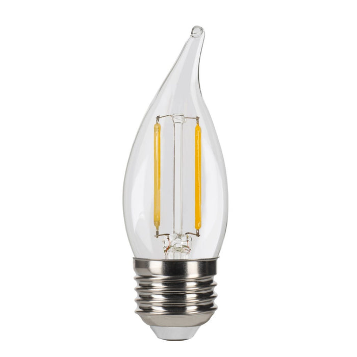 Halco 3CA11-CL-FLED4-927-E26-D LED Filament CA11 Lamp Medium E26 Base 2700K 3.3W 300Lm Clear 90 CRI 120V Dimmable (82618)