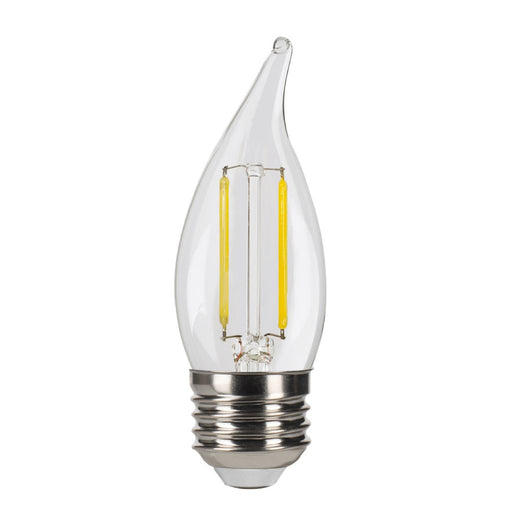 Halco 3CA11-CL-FLED4-930-E26-D LED Filament CA11 Lamp Medium E26 Base 3000K 3.3W 300Lm Clear 90 CRI 120V Dimmable (82619)