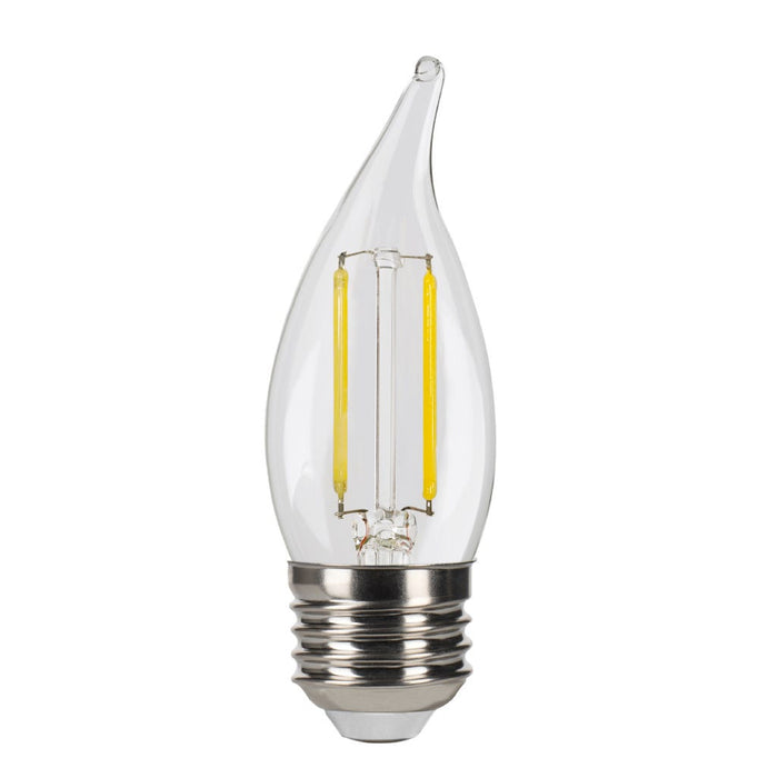 Halco 3CA11-CL-FLED4-930-E26-D LED Filament CA11 Lamp Medium E26 Base 3000K 3.3W 300Lm Clear 90 CRI 120V Dimmable (82619)