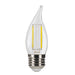 Halco 3CA11-CL-FLED4-930-E26-D LED Filament CA11 Lamp Medium E26 Base 3000K 3.3W 300Lm Clear 90 CRI 120V Dimmable (82619)