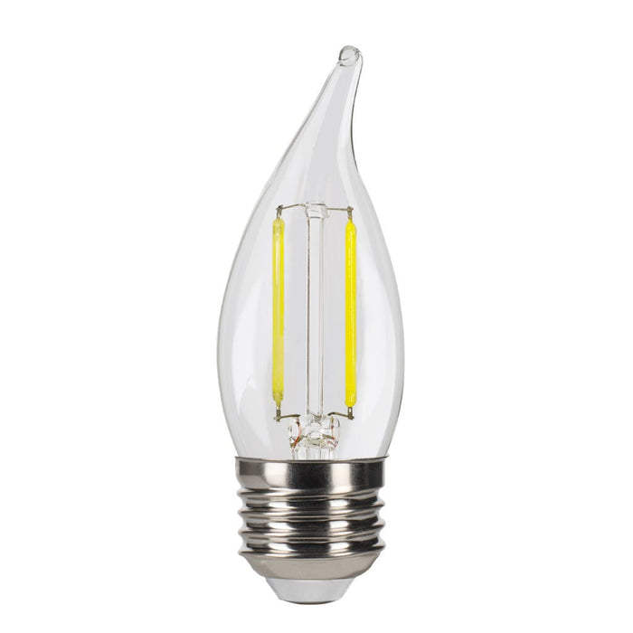 Halco 3CA11-CL-FLED4-950-E26-D LED Filament CA11 Lamp Medium E26 Base 5000K 3.3W 300Lm Clear 90 CRI 120V Dimmable (82620)
