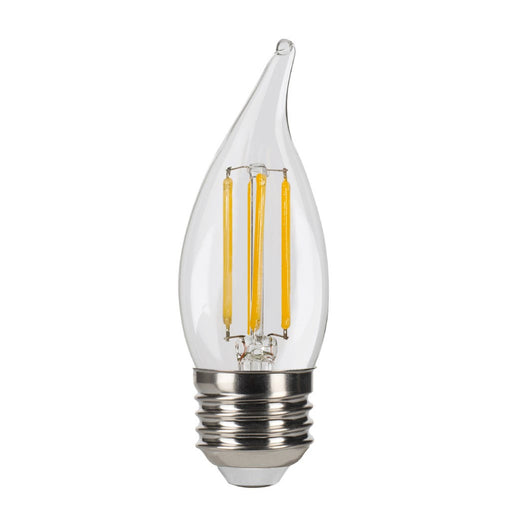 Halco 6CA11-CL-FLED4-927-E26-D-T24 LED Filament CA11 Lamp Medium E26 Base 2700K 5.5W 500Lm Clear 90 CRI 120V Dimmable (82624)