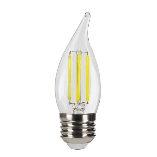 Halco 6CA11-CL-FLED4-950-E26-D-T24 LED Filament CA11 Lamp Medium E26 Base 5000K 5.5W 500Lm Clear 90 CRI 120V Dimmable (82626)