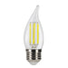 Halco LSCA11-CL-FLED4-950-E26-D LED Filament Flame Tip CA11 Bulb E26 Base 5000K 3-Step Built In Dimming Selectable 1.5W/3W/5W 80Lm/300Lm/800Lm 90 CRI 120V Clear (82638)