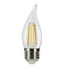 Halco 9CA11-CL-FLED4-930-E26-D LED Filament CA11 Lamp Medium E26 Base 3000K 8.8W 800Lm Clear 90 CRI 120V Dimmable (82631)