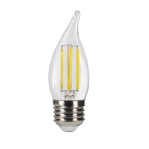Halco CA11-CL-FLED4-930-E26-3WD LED Filament CA11 Lamp E26 Base 3000K 3-Way 2.2W/3.3W/5.5W Lumen Selectable 200Lm/300Lm/500Lm 90 CRI 120V Clear (82726)