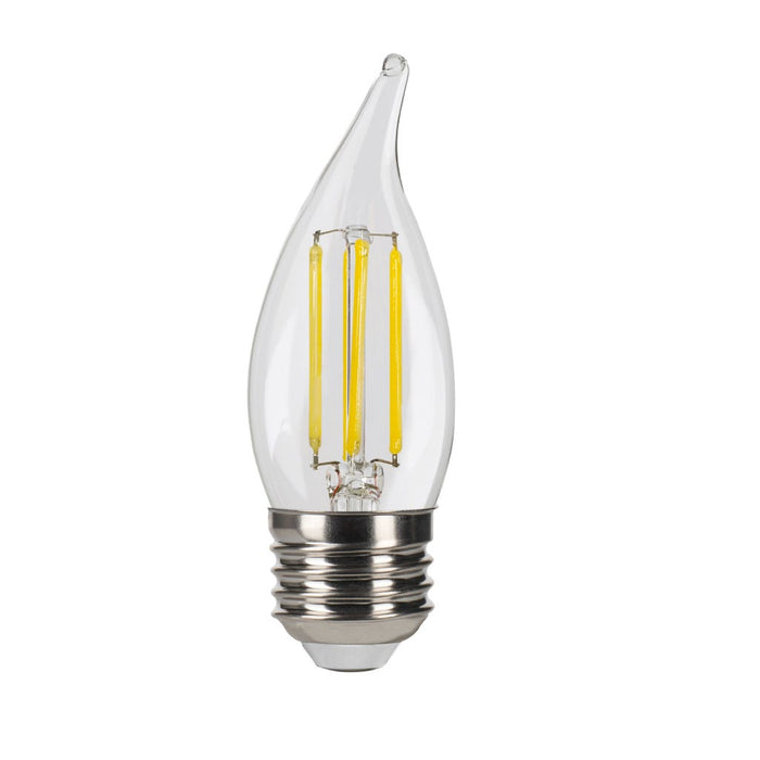 Halco CA11-CL-FLED4-930-E26-3WD LED Filament CA11 Lamp E26 Base 3000K 3-Way 2.2W/3.3W/5.5W Lumen Selectable 200Lm/300Lm/500Lm 90 CRI 120V Clear (82726)