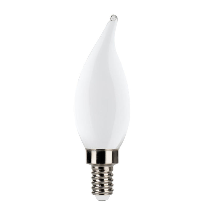 Halco 6CA11-FR-FLED4-950-E12-D-T24 LED Filament CA11 Lamp Candelabra E12 Base 5000K 5.5W 500Lm Frosted 90 CRI 120V Dimmable (82608)
