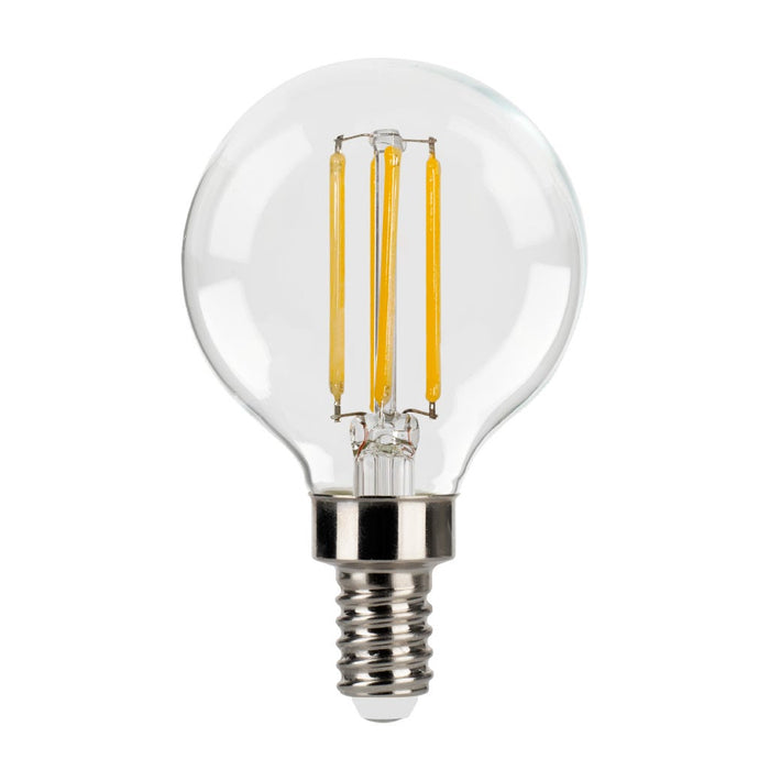 Halco 4G16.5-CL-FLED4-927-E12-D-T24 LED Filament G16.5 Lamp Candelabra E12 Base 2700K 3.8W 350Lm Clear 90 CRI 120V Dimmable (82648)