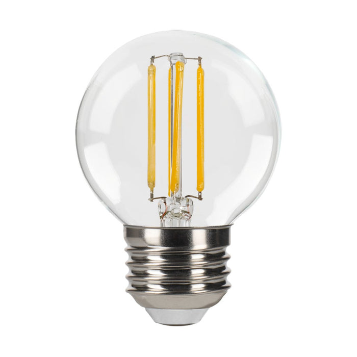 Halco 6G16.5-CL-FLED4-927-E26-D-T24 LED Filament G16.5 Lamp Medium E26 Base 2700K 5.5W 500Lm Clear 90 CRI 120V Dimmable (82666)