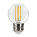 Halco 6G16.5-CL-FLED4-927-E26-D-T24 LED Filament G16.5 Lamp Medium E26 Base 2700K 5.5W 500Lm Clear 90 CRI 120V Dimmable (82666)