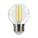 Halco 6G16.5-CL-FLED4-930-E26-D-T24 LED Filament G16.5 Lamp Medium E26 Base 3000K 5.5W 500Lm Clear 90 CRI 120V Dimmable (82667)