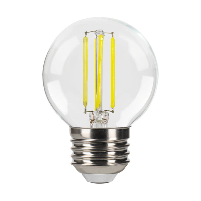 Halco 6G16.5-CL-FLED4-950-E26-D-T24 LED Filament G16.5 Lamp Medium E26 Base 5000K 5.5W 500Lm Clear 90 CRI 120V Dimmable (82668)