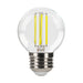 Halco 6G16.5-CL-FLED4-950-E26-D-T24 LED Filament G16.5 Lamp Medium E26 Base 5000K 5.5W 500Lm Clear 90 CRI 120V Dimmable (82668)