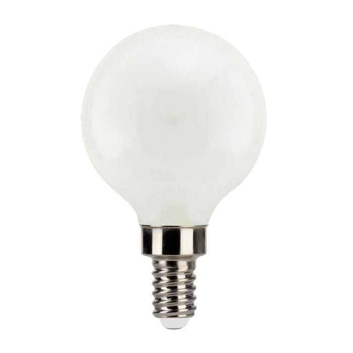 Halco 4G16.5-FR-FLED4-930-E12-D-T24 LED Filament G16.5 Lamp Candelabra E12 Base 3000K 3.8W 350Lm Frosted 90 CRI 120V Dimmable (82652)