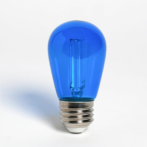 Halco 5S14-CL-FLED4-BLU-E26-D LED Filament S14 Blue Lamp Medium E26 Base 5W 200Lm 80 CRI 120V Dimmable (82687)