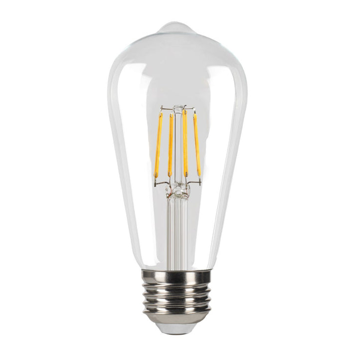 Halco 5ST19-CL-FLED4-927-E26-D LED Filament ST19 Lamp Medium E26 Base 2700K 5W 500Lm 90 CRI 120V Clear Dimmable (82690)