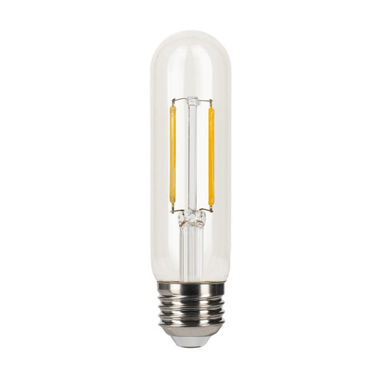 Halco 5T10-CL-FLED4-927-E26-D LED Filament T10 Lamp 5 Inch Medium E26 Base 2700K 5W 450Lm 90 CRI 120V Clear Dimmable (82699)