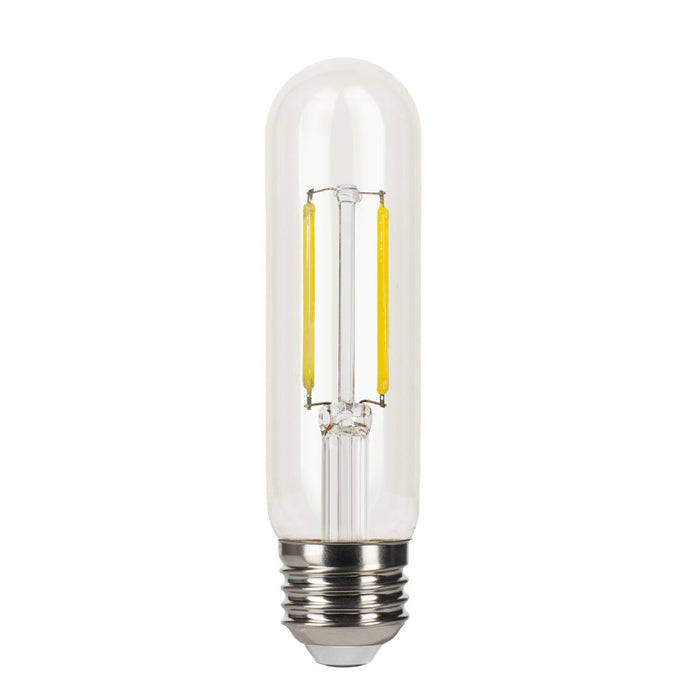 Halco 5T10-CL-FLED4-930-E26-D LED Filament T10 Lamp 5 Inch Medium E26 Base 3000K 5W 450Lm 90 CRI 120V Clear Dimmable (82700)
