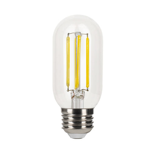 Halco 5T14-CL-FLED4-930-E26-D LED Filament T14 Lamp 4.25 Inch Medium E26 Base 3000K 5W 450Lm 90 CRI 120V Clear Dimmable (82706)