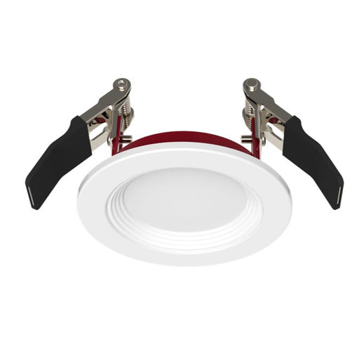 Halco FRSDL-3-CS-BT-120V Fire Rated 3 Inch Slim Downlight CCT Selectable 2700K/3000K/3500K/4000K/5000K 6.5W 500Lm Baffle Trim 120V Triac Dimming T24 (89201)