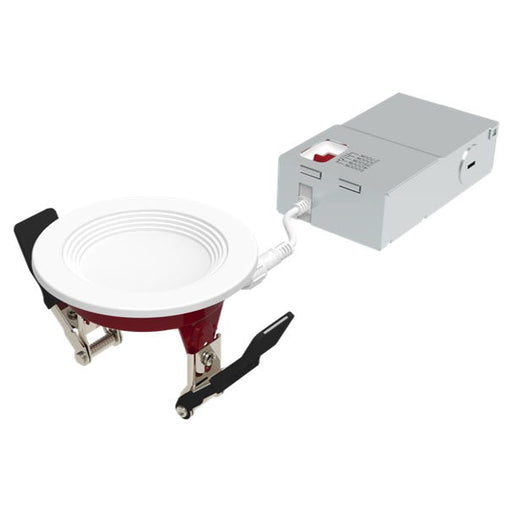 Halco FRSDL-3-CS-BT-120V Fire Rated 3 Inch Slim Downlight CCT Selectable 2700K/3000K/3500K/4000K/5000K 6.5W 500Lm Baffle Trim 120V Triac Dimming T24 (89201)