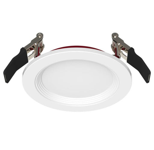 Halco FRSDL-4-CS-BT-120V Fire Rated 4 Inch Slim Downlight CCT Selectable 2700K/3000K/3500K/4000K/5000K 11W 900Lm Baffle Trim 120V Triac Dimming T24 (89203)