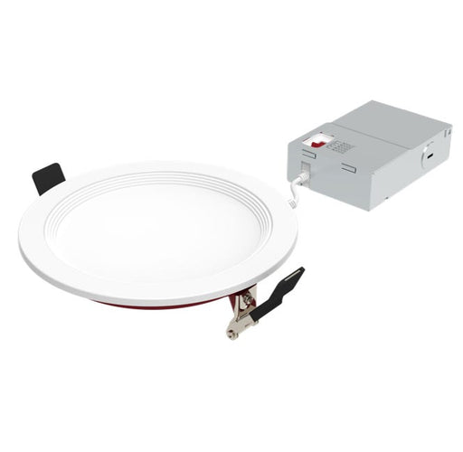 Halco FRSDL-6-CS-BT-120V Fire Rated 6 Inch Slim Downlight CCT Selectable 2700K/3000K/3500K/4000K/5000K 15W 1250Lm Baffle Trim 120V Triac Dimming T24 (89205)