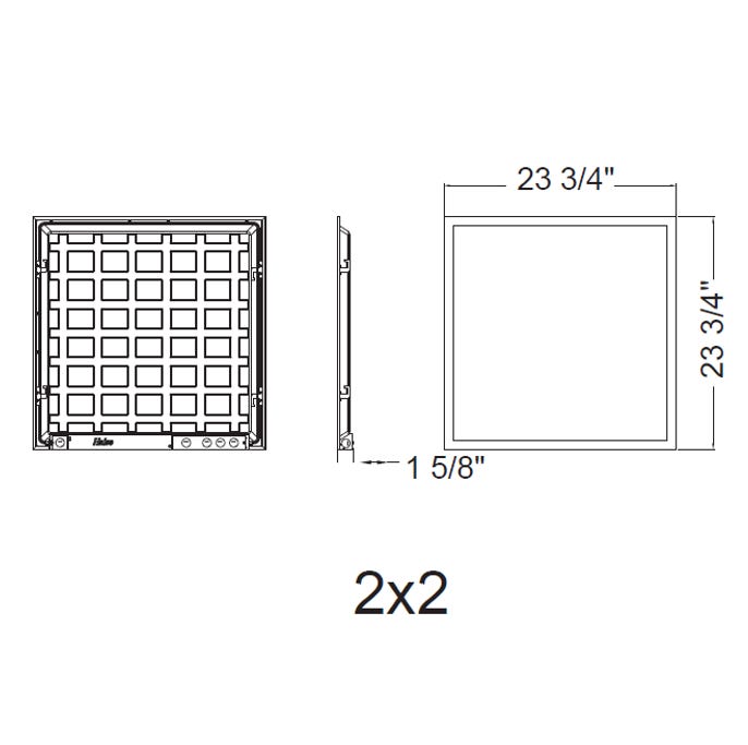 Halco FPLCR-22-LS-CS-UNV-EM 2X2 Flat Panel Controls Ready 3.5Mm Jack Lumen/CCT Selectable 2500Lm/3750Lm/4375Lm 3500K/4000K/5000K 120-277V 0-10V Dimming Emergency Battery Backup (90528)