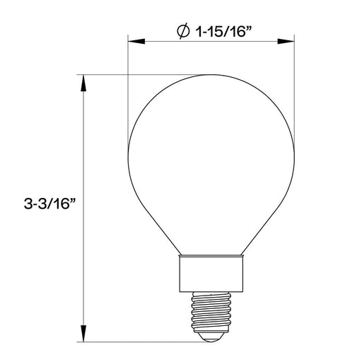 Halco 4G16.5-FR-FLED4-927-E12-D-T24 LED Filament G16.5 Lamp Candelabra E12 Base 2700K 3.8W 350Lm Frosted 90 CRI 120V Dimmable (82651)