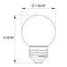 Halco 6G16.5-CL-FLED4-927-E26-D-T24 LED Filament G16.5 Lamp Medium E26 Base 2700K 5.5W 500Lm Clear 90 CRI 120V Dimmable (82666)