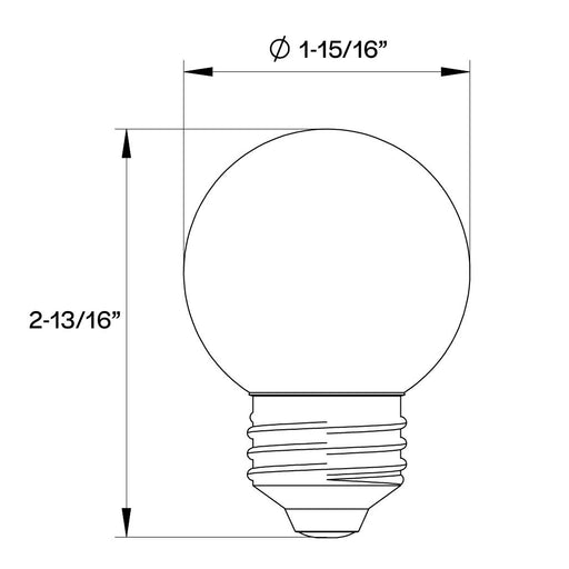 Halco 3G16.5-CL-FLED4-950-E26-D LED Filament G16.5 Lamp Medium E26 Base 5000K 2.7W 250Lm Clear 90 CRI 120V Dimmable (82662)