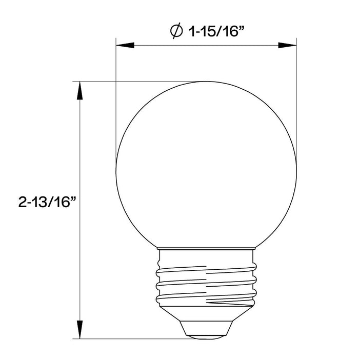 Halco 4G16.5-FR-FLED4-927-E26-D-T24 LED Filament G16.5 Lamp Medium E26 Base 2700K 3.8W 350Lm Frosted 90 CRI 120V Dimmable (82663)