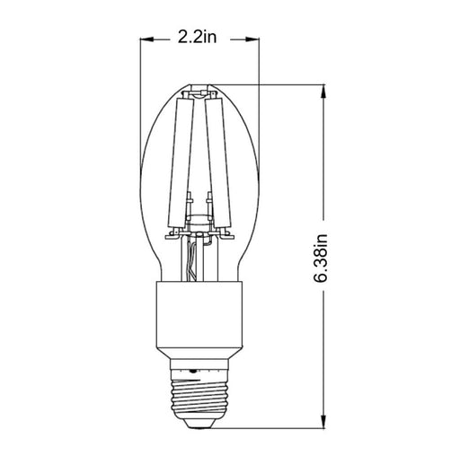 Halco HiLED15-830-E26 HiLED Lamp 15W 3000K 2600Lm ED17 Bulb Medium E26 Base 120-277V (84895)