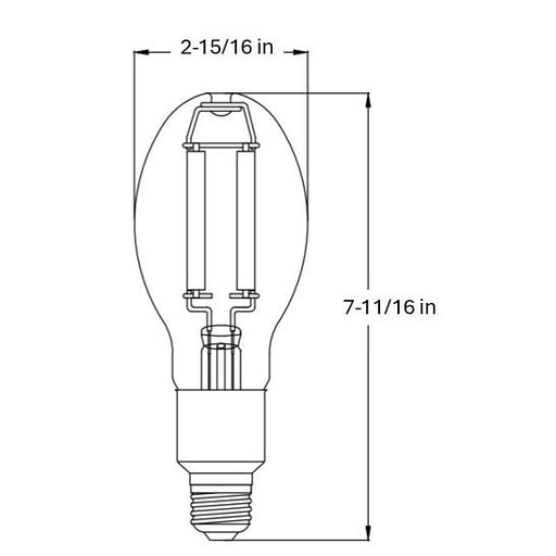 Halco HiLED20-822-E26 LED HID Filament ED23.5 Lamp 20W 2200K E26 Base 3000Lm 80 CRI (84900)