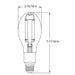 Halco HiLED20-822-E26 LED HID Filament ED23.5 Lamp 20W 2200K E26 Base 3000Lm 80 CRI (84900)