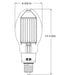 Halco HiLED85S-850-EX39 LED HID Filament ED37 Lamp Wattage Selectable 60W/68W/85W 5000K EX39 Base 80 CRI (84909)