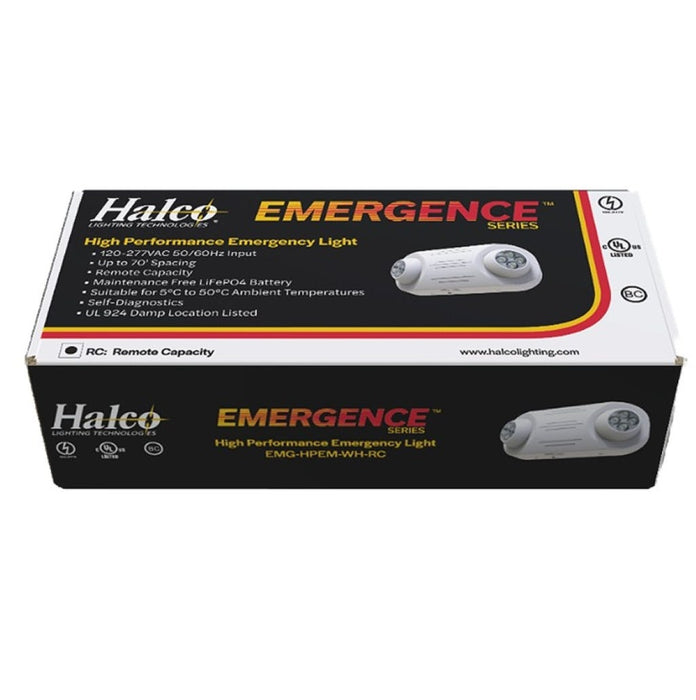Halco EMG-HPEM-WH-RC Emergence Series High Performance Emergency Unit White Remote Capacity Self-Diagnostics (97128)