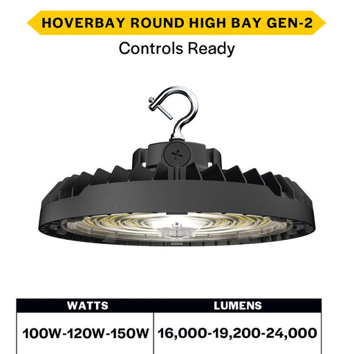Halco HoverBay Round LED Black Selectable High Bay 