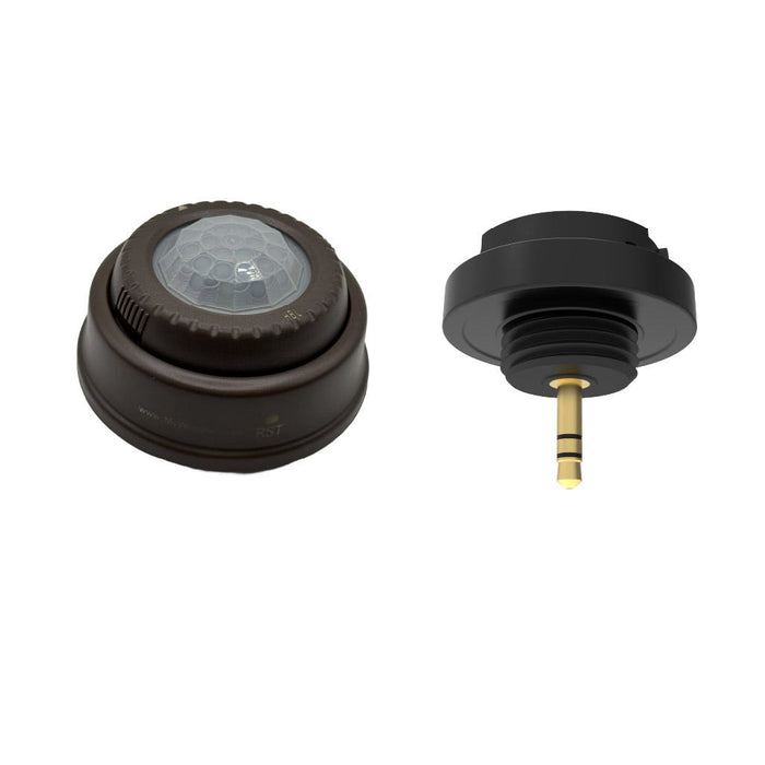 Halco PSC-ZKV-BLE-PIR-KIT-SR-BN TruBlu SIG Mesh Fixture PIR Sensor Controller With 3.5Mm Pin To Z-10 Base Adaptor Kit For High/Low Bay Z-10 Bronze 12-24VDC Single Channel 0-10V Dimming Indoor/Outdoor With Photocell For High Bay/Area/Floods (25441)