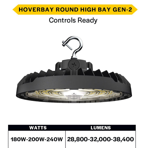 Halco HoverBay Round LED Black Selectable High Bay 