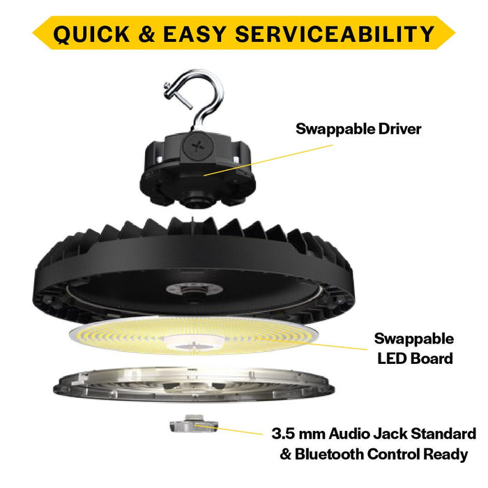 Halco HoverBay Round LED Black Selectable High Bay 
