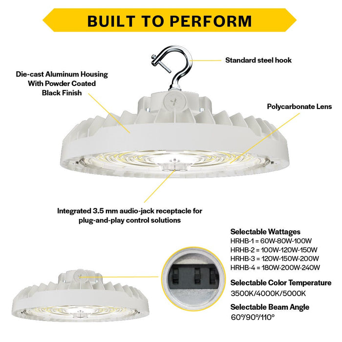 Halco HoverBay Round LED White Selectable High Bay 
