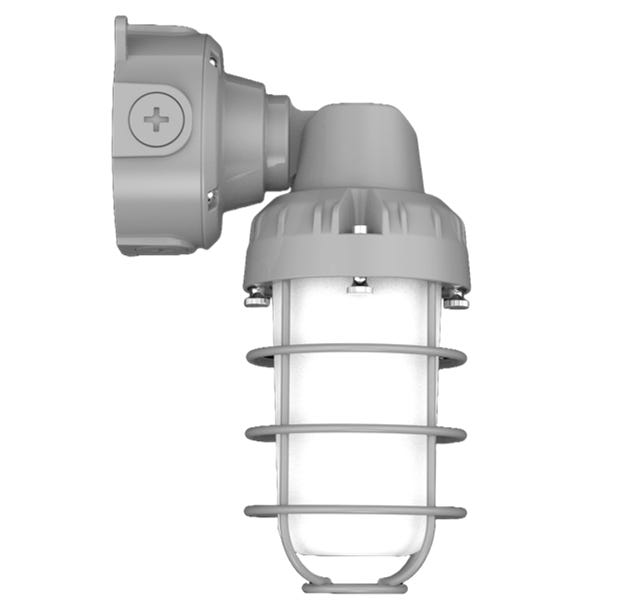 Halco VPTAJR-LS-CS-U-GR Vaportight Adjustable Arm Jelly Jar Wattage/CCT Selectable 10W/20W 4000K/5000K 120-277Vac Gray Die-Cast Body (12556)