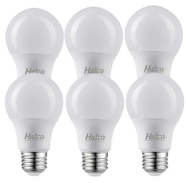Halco 9A19-LED5-830-ND-6PK 9W LED A19 E26 Base 3000K Non-Dimmable Generation 5 6-Pack (85102)