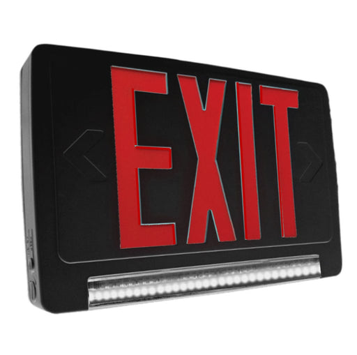 Halco EMG-LBCU-R-BK-RC-SD Lightbar Exit And Emergency Combination Single/Double Face Red Legend Black Housing Remote Capacity Self-Diagnostics (97135)