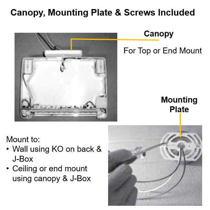 Halco EMG-LBCU-R-WH-RC Lightbar Exit And Emergency Combination Single/Double Face Red Legend White Housing Remote Capacity (97129)